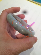 Load image into Gallery viewer, 56.4mm Certified Jadeite Jade bangle Type A 100% Natural icy green W25-0780