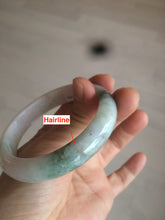 Load image into Gallery viewer, 54.5mm certified Type A 100% Natural green/purple/yellow (FU LU Shou)  jadeite jade bangle AB71-9798
