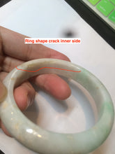 Load image into Gallery viewer, 54.4mm certified type A 100% Natural sunny green/white/brown jadeite jade bangle AT19-3318