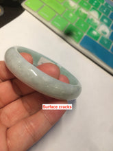 Load image into Gallery viewer, 52.4mm Certified 100% natural Type A light green oval jadeite jade bangle Y120-2491