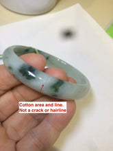 Load image into Gallery viewer, 53.5mm Certified type A 100% Natural light green/yellow/green floating flower oval jadeite jade bangle AC32-5313