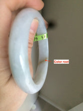 Load image into Gallery viewer, 56mm certified type A 100% Natural light green/white/brown Jadeite Jade bangle R89-0275