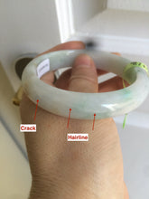Load image into Gallery viewer, 57.5mm Certified Type A 100% Natural white/green/yellow Jadeite Jade bangle E54-0272