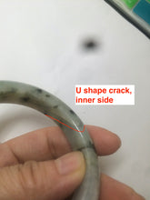 Load image into Gallery viewer, 54.5mm 100% natural certified green/purple jadeite jade bangle AM39-3535