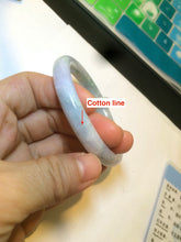 Load image into Gallery viewer, 53.8mm Certified type A 100% Natural green/purple round cut Jadeite Jade bangle U89-0527