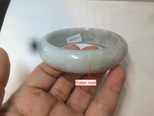 Load image into Gallery viewer, 57.6mm certified type A 100% Natural green white jadeite jade bangle K93-1031