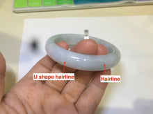Load image into Gallery viewer, 53.5mm Certified 100% natural Type A green/white jadeite jade bangle F116-9053