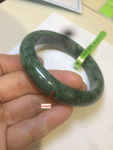 Load image into Gallery viewer, 56.5mm Certified Type A 100% Natural spinach green Jadeite Jade bangle M44-0710