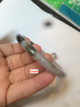 Load image into Gallery viewer, 55.8mm certified 100% natural green purple round cut jadeite jade bangle AK42-7560