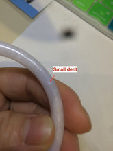 Load image into Gallery viewer, 56.5mm Certified type A 100% Natural purple/white round cut slim Jadeite Jade bangle AE2-5249