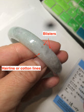 Load image into Gallery viewer, 54.5mm certified Type A 100% Natural green/purple/white  jadeite jade bangle S50-7163