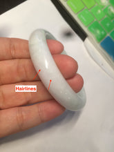 Load image into Gallery viewer, 53.8mm certified 100% natural Type A fresh light green/purple/white jadeite jade bangle AB72-9458