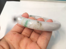 Load image into Gallery viewer, 61mm certified type A 100% Natural sunny green/white Jadeite Jade bangle AQ23-9961