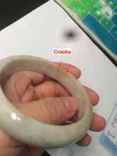 Load image into Gallery viewer, 56.5mm certified 100% natural Type A sunny green/brown/orange (Fu Lu Shou) jadeite jade bangle AC58-2477