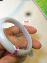 Load image into Gallery viewer, 51.3mm Certified Type A 100% Natural green light purple Jadeite Jade oval bangle AD53-3154