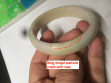 Load image into Gallery viewer, 58.3mm Type A 100% Natural sunny green/yellow Jadeite bangle AF75