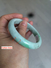 Load image into Gallery viewer, 56.6mm Certified Type A 100% Natural sunny green Jadeite Jade bangle U97-0543