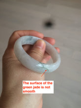 Load image into Gallery viewer, 50.8mm certified type A 100% Natural light green white oval Jadeite Jade bangle AB86-2856