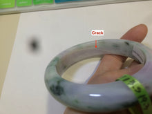 Load image into Gallery viewer, 57.7mm certified type A 100% Natural green/white/purple Jadeite Jade bangle AC44-6203