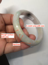 Load image into Gallery viewer, 56.2 mm certificated Type A 100% Natural light green/yellow/purple Jadeite Jade bangle AM7-7533