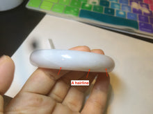 Load image into Gallery viewer, 57.8mm 100% certified natural light green/blue/yellow jadeite jade bangle S27-3228