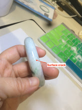 Load image into Gallery viewer, 58.3mm Certified 100% natural Type A green/purple jadeite jade bangle AJ23-6197