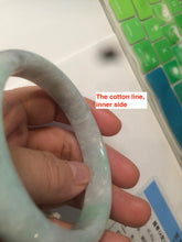Load image into Gallery viewer, 55.7mm certified 100% natural sunny green/white jadeite jade bangle AQ29-1420