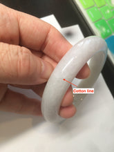 Load image into Gallery viewer, 56.5 mm Certified type A 100% Natural sunny green/light purple/white Jadeite bangle W75-6542