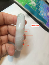 Load image into Gallery viewer, 52mm certified Type A 100% Natural green/white oval Jadeite Jade bangle AR70-4208