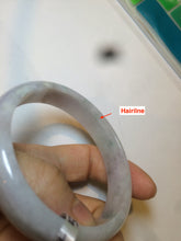 Load image into Gallery viewer, 54mm certified 100% natural Type A green/purple/yellow (Fu Lu Shou) jadeite jade bangle AH69-2634