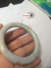 Load image into Gallery viewer, 57mm certified Type A 100% Natural sunny green/white/purple/brown(FU LU Shou) round cut Jadeite Jade bangle AF78-8925