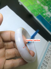 Load image into Gallery viewer, 53.4mm 100% natural certified yellow/white/light purple jadeite jade bangle AS38-5122