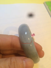 Load image into Gallery viewer, 51mm certified 100% natural Type A green/purple/gray oval jadeite jade bangle R49-5465