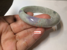 Load image into Gallery viewer, 53.8mm 100% natural Type A light green/purple jadeite jade bangle C49-2210