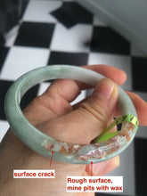 Load image into Gallery viewer, 54.6mm Type A 100% Natural white/green/red Jadeite Jade bangle N76