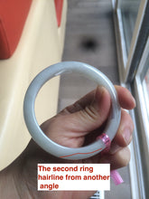 Load image into Gallery viewer, 55.9mm Certified Type A 100% Natural white Jadeite Jade bangle Q11-6212