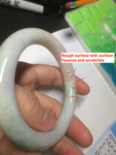 Load image into Gallery viewer, 58mm Certified 100% natural Type A light green/yellow/purple/blue round cut jadeite jade bangle AF3-9218