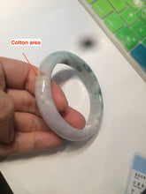 Load image into Gallery viewer, 53.7mm Certified Type A 100% Natural green/purple/brown Jadeite Jade bangle AR58-0523
