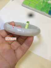 Load image into Gallery viewer, 56mm certified type A 100% Natural light green/white/brown Jadeite Jade bangle R89-0275