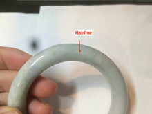 Load image into Gallery viewer, 55mm Certified type A 100% Natural green/purple chubby round cut Jadeite bangle AT8-1127