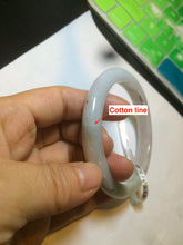 Load image into Gallery viewer, 57.9mm Certified Type A 100% Natural sunny green/purple/white Jadeite Jade bangle U87-0992