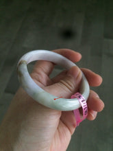 Load image into Gallery viewer, Certified 54.3mm Type A 100% Natural green/brown/purple Jadeite Jade bangle AY41