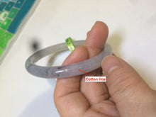 Load image into Gallery viewer, 57.3mm certified Type A 100% Natural black/white/purple (乌鸡翡翠) round cut Jadeite Jade bangle AK17-2610