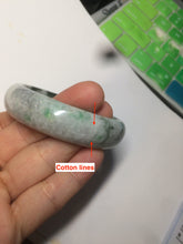 Load image into Gallery viewer, 53.5mm certified 100% natural Type A sunny green/dark green jadeite jade bangle Ak49-2724