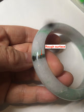 Load image into Gallery viewer, 57mm certified 100% natural Type A green/purple jadeite jade bangle AF10-0623