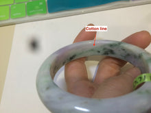 Load image into Gallery viewer, 57.7mm certified type A 100% Natural green/white/purple Jadeite Jade bangle AC44-6203