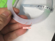 Load image into Gallery viewer, 57mm 100% natural Type A sunny green/white/purple slim flat style jadeite jade bangle AC61-4574