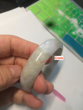 Load image into Gallery viewer, 52mm certified Type A 100% Natural green/purple oval Jadeite Jade bangle AQ40