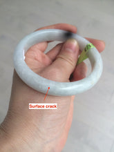 Load image into Gallery viewer, 57.7mm certificated type A 100% Natural light green/white Jadeite Jade bangle R70-0274