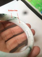 Load image into Gallery viewer, 61.3mm Certified Type A 100% Natural sunny green/white/light purple jadeite Jade bangle S45-7278